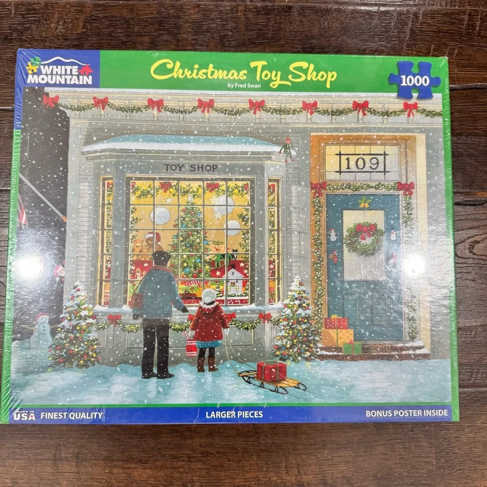 White Mountain Christmas Toy Shop Fred Swan 1000 Piece Jigsaw Puzzle‎